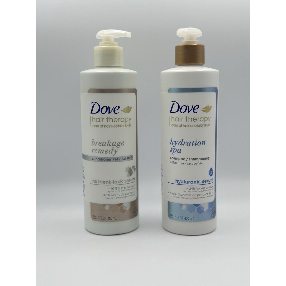 Dove Hair Therapy Hydration Spa & Breakage Remedy Set 13.5 US FL. OZ..